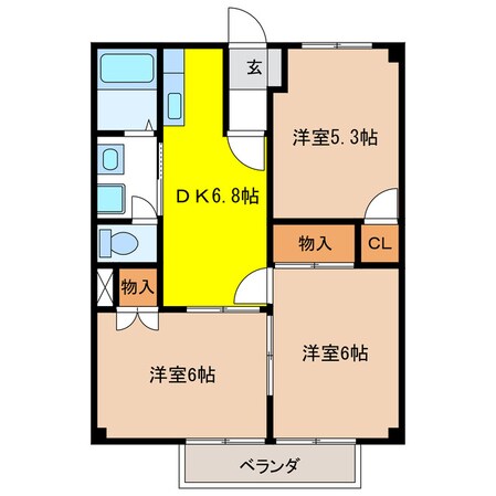 カームＡの物件間取画像